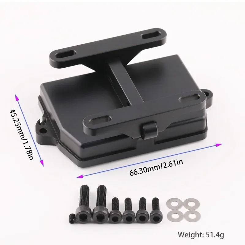 Couvercle récepteur et support ESC en aluminium pour TRAXXAS X-MAXX 6S/8S et XRT, posé sur fond neutre.