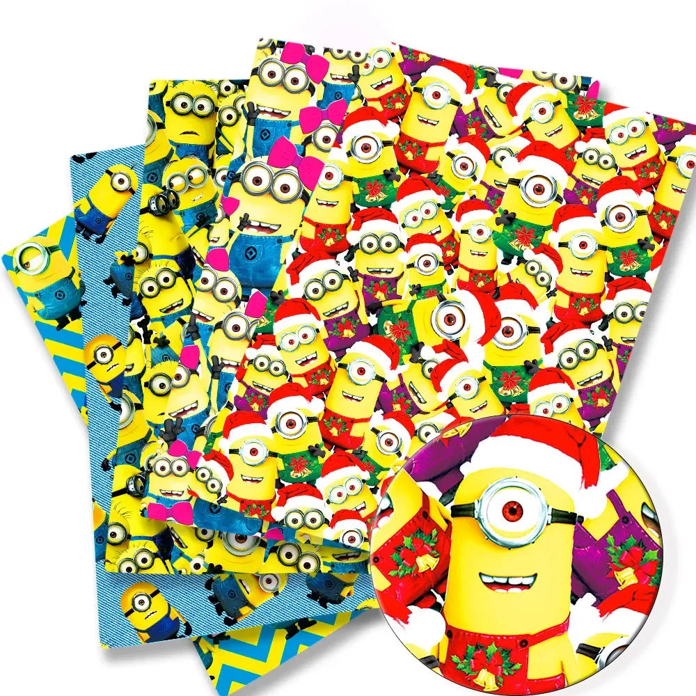 Cotton Fabric Minions Cartoon Patchwork Tissue Kid Home Textile Sewing Doll Dress Curtain Polyester