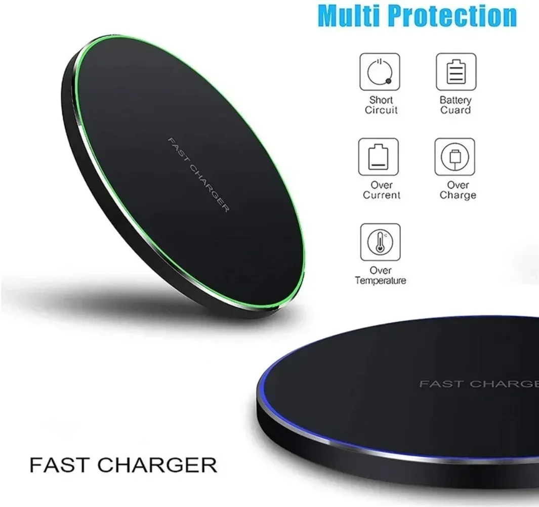 200W Wireless Charger Pad Fast Wireless Charging Station For Samsung Galaxy S25 S24 S23 S22 Xiaomi iPhone 16 15 14 13 12 Pro Max
