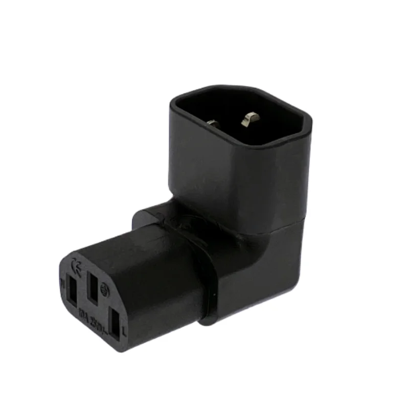Adattatore di Alimentazione Angolare IEC 320 C13 Femmina C14 Maschio