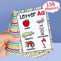 English 26 Letters Alphabet Phonics Pocket Flash Cards Early Educational Learning English Word Toys 1