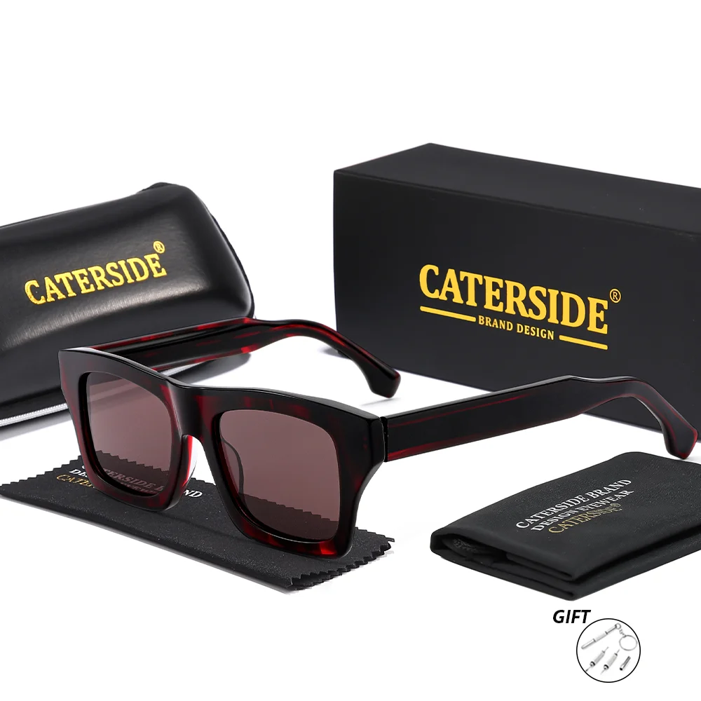 CATERSIDE Modische kurzsichtige optische Sonnenbrille für Herren, individuelle quadratische Linse, Damen-Weitsichtigkeitsbrille, UV400 – Detail 7