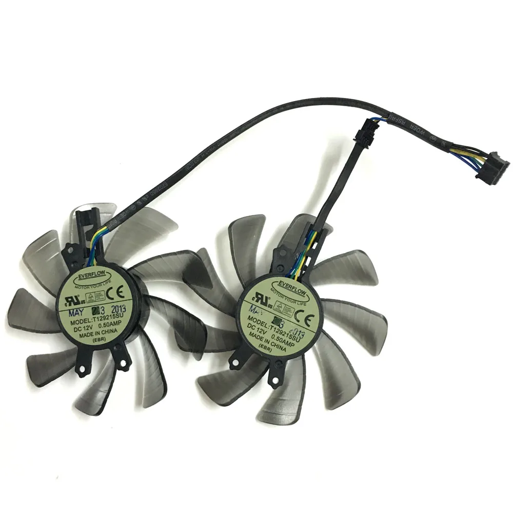 

2Pcs/Set Computer Graphics Card Fan,85mm Diameter,VGA Cooler Fan,T129215SU,For GALAX GTX660/660TI/670/680,Video Card Cooling