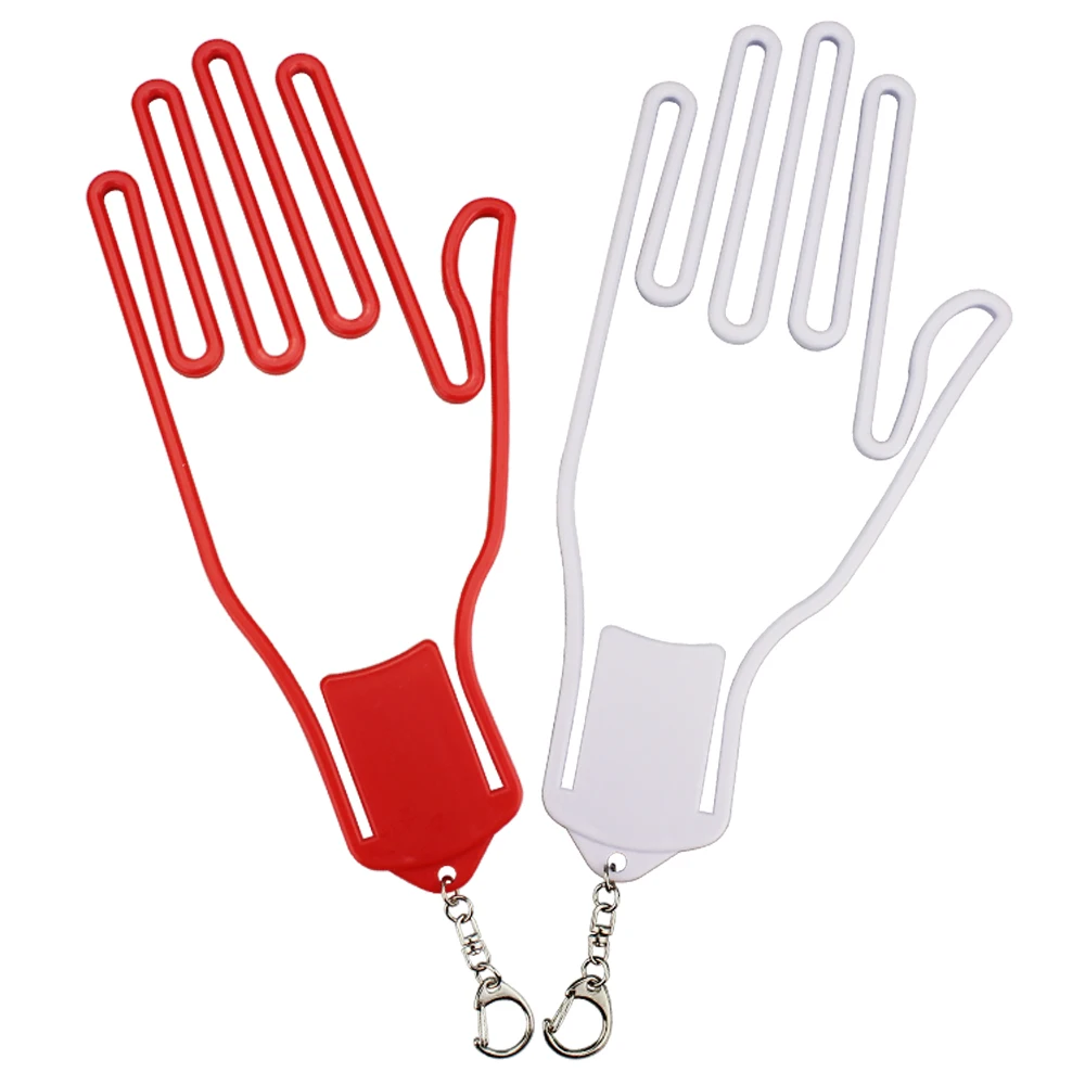 Golf Glove Holder Stretcher Rack Dryer Plastic With Key Chain 4 Colors Colorful Outdoor Sports Tool Golf Gloves Hanger