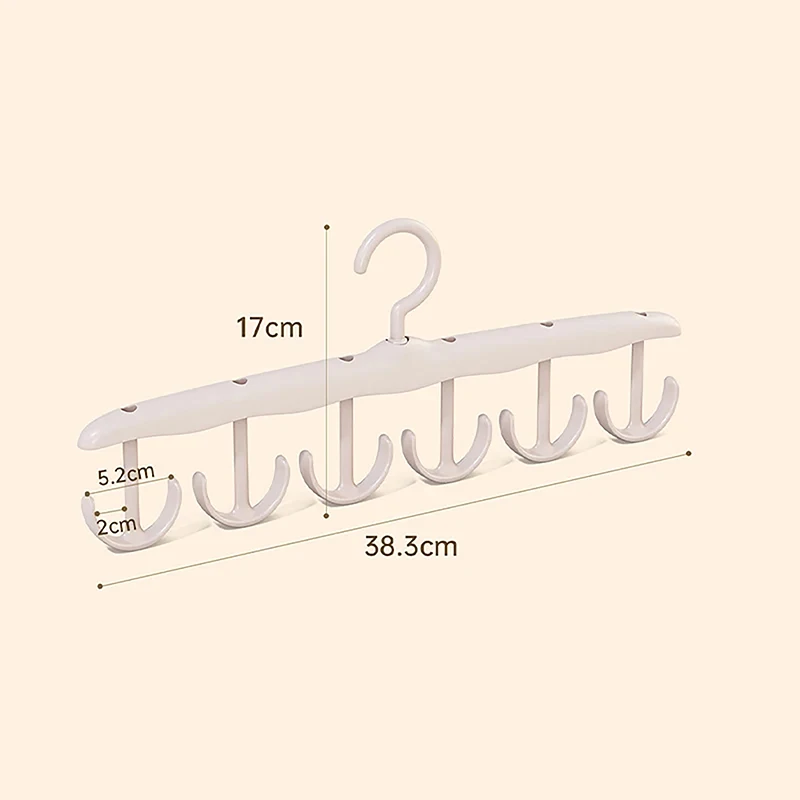 1PC Bra Hanger For Closet,360°Rotating Multi-Functional Racks With Hook For Camisole Hat Belt Bag,Saving Space Vest Storage Rack 6