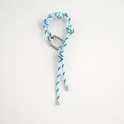 Vibrant Handmade Braided Nylon Keychain Strap (Blue)