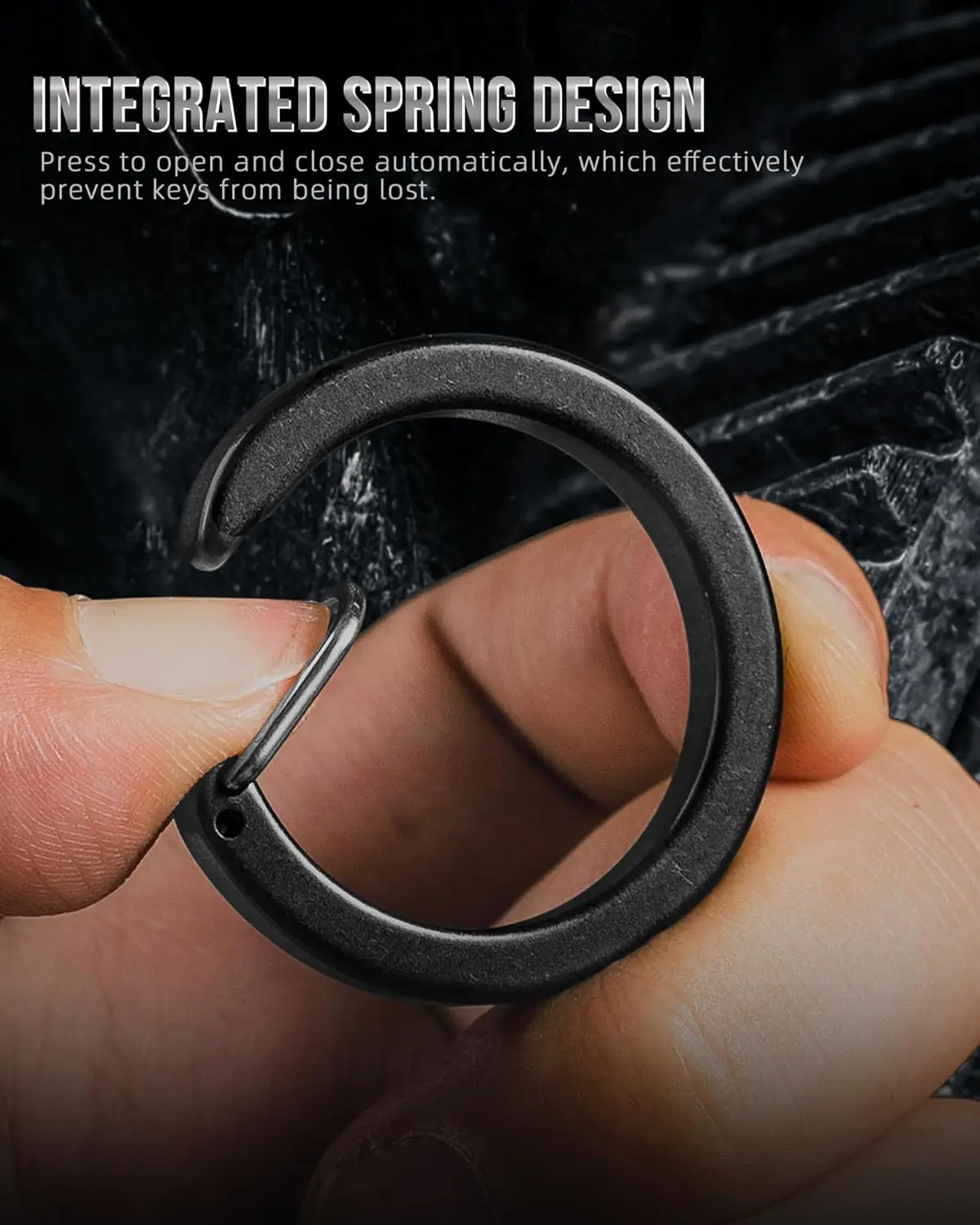 TIMULTI Round Carabiner Clip,and Magnetic Quick Release Keychain,Detachable Rotatable Key Chain Connector 3