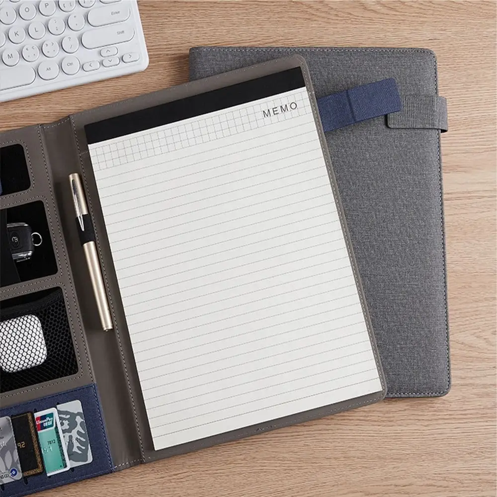 

Negotiations Notepad A4 Conference Folder Contract File Folder Memo Clipboard Business Clipboard Leather Signature Board