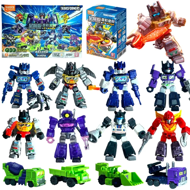 Blokees Transformers Optimus Prime Megatron Hot Rod Shockwave Skywarp Building Blocks Action Figure Robot Anime Model Kids Toys 3