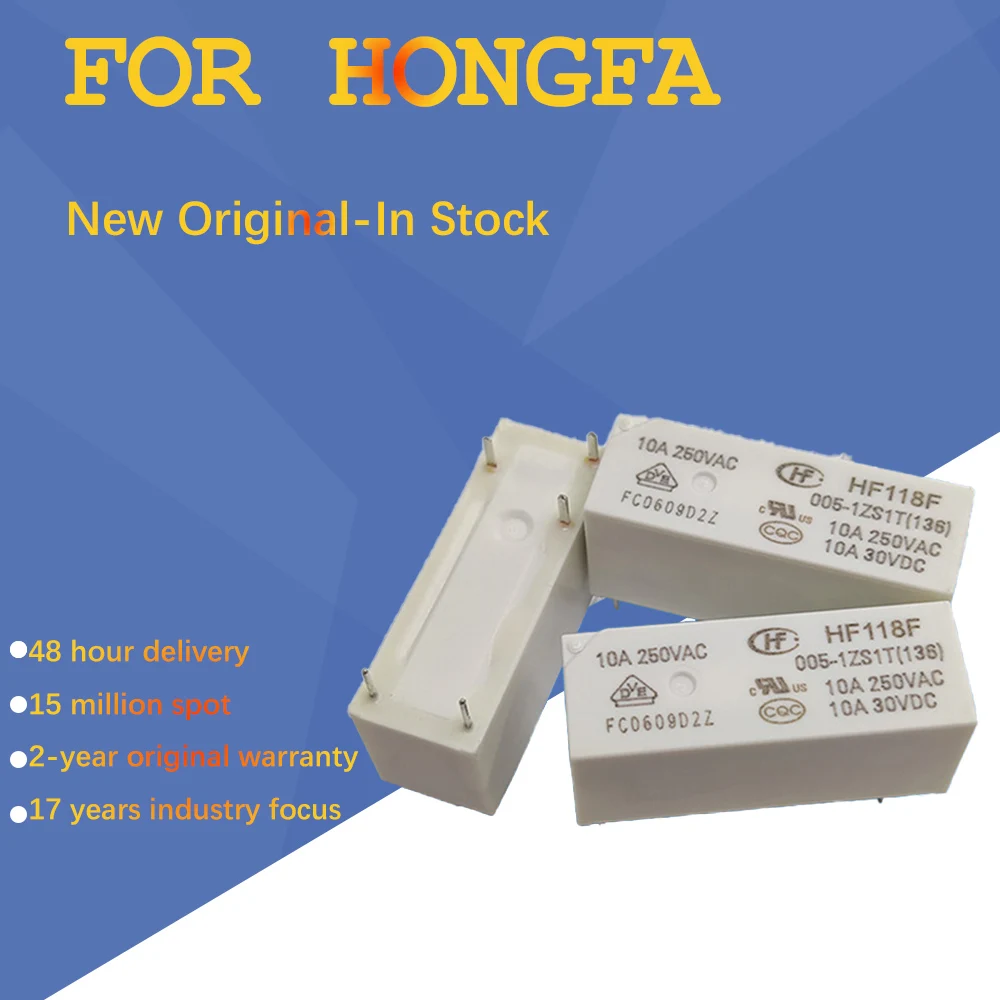 

Реле HF118F/024-1ZS1T HF118F/012-1ZS1T 10A, группа преобразующих 5-контактов