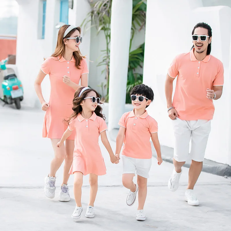 

Family Matching Polo Shirt, Family Look Outfits, Mother, Daughter, Kids Dress, Father, Boys, Summer Clothes