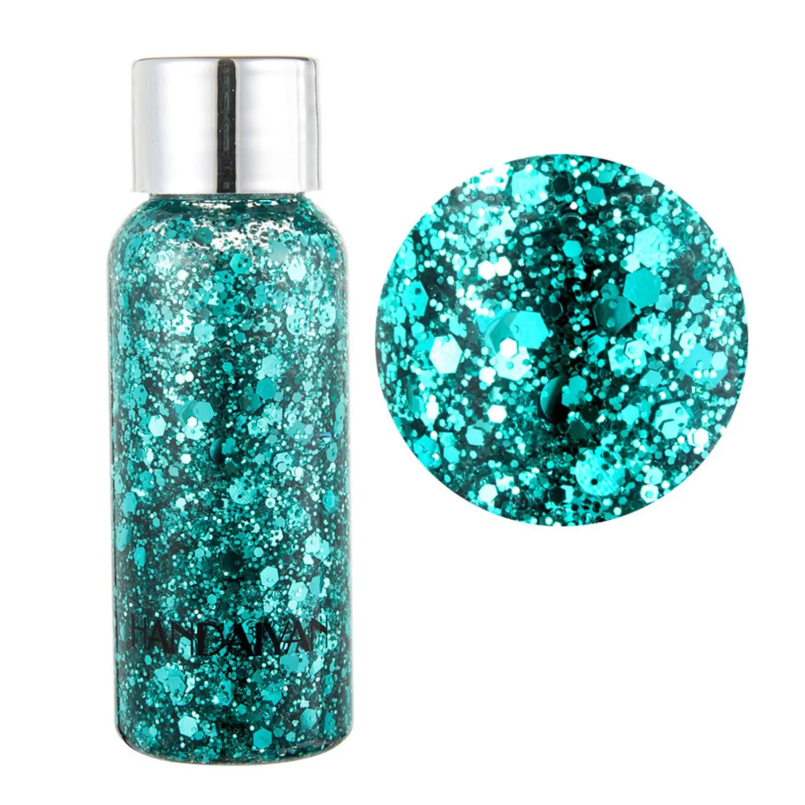 Waterproof Mermaid Body Glitter Gel Long Lasting Liquid Eyeshadow with Large Sequins for Hair and Body Sparkle N2Z1 6