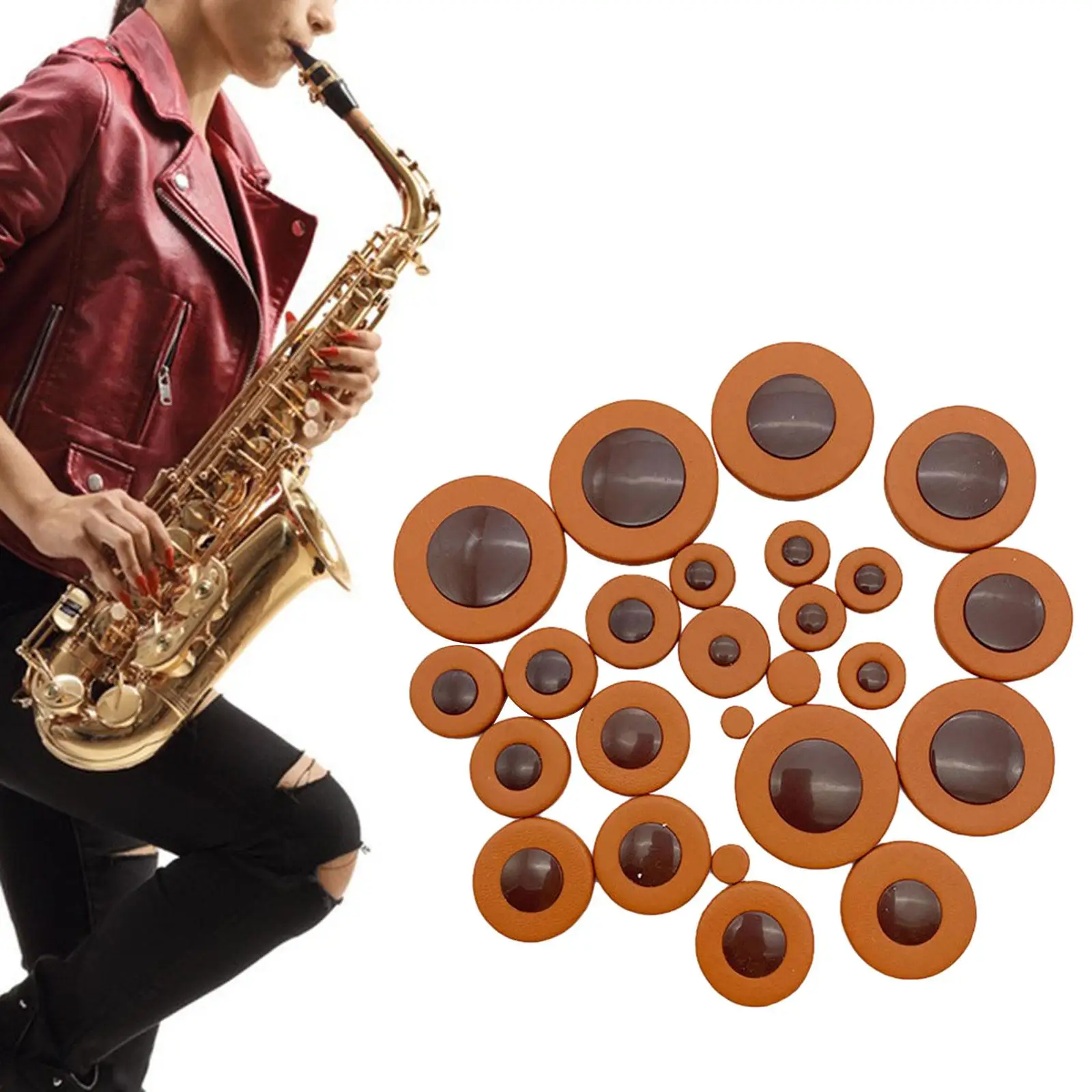 

Кожаные накладки для саксофона, профессиональные универсальные, 8,5 мм, 25 шт.