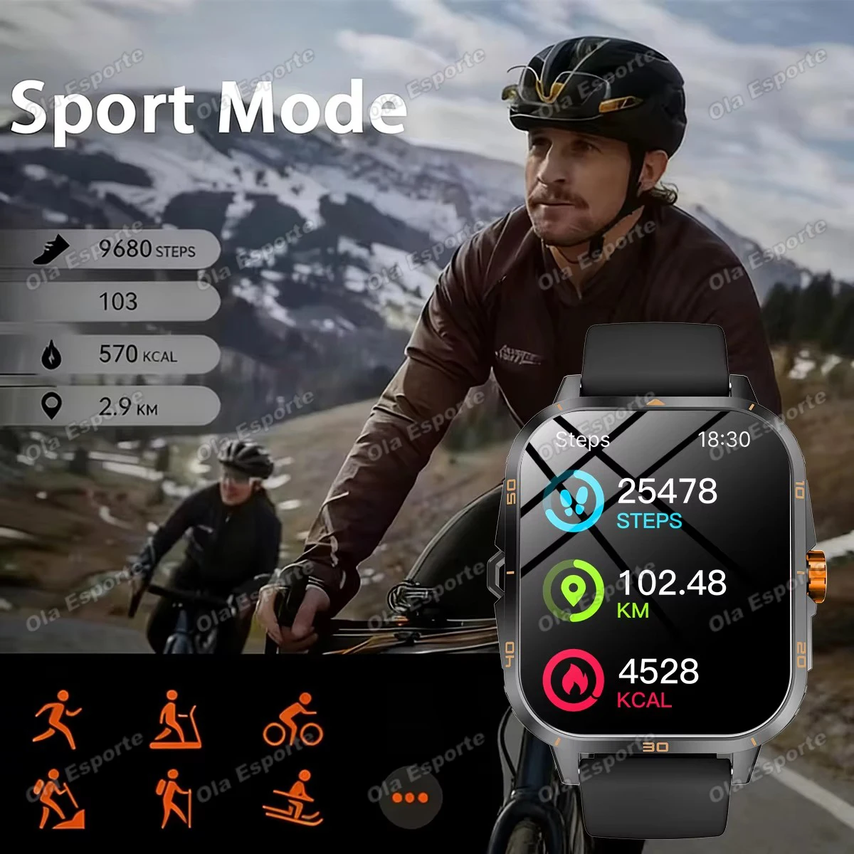 2026 New Smartwatch Bluetooth Wireless Call Alarm Multi-Sports Hiking Remote Camera Music Weather Games for Gifts Man Woman Ht30 6