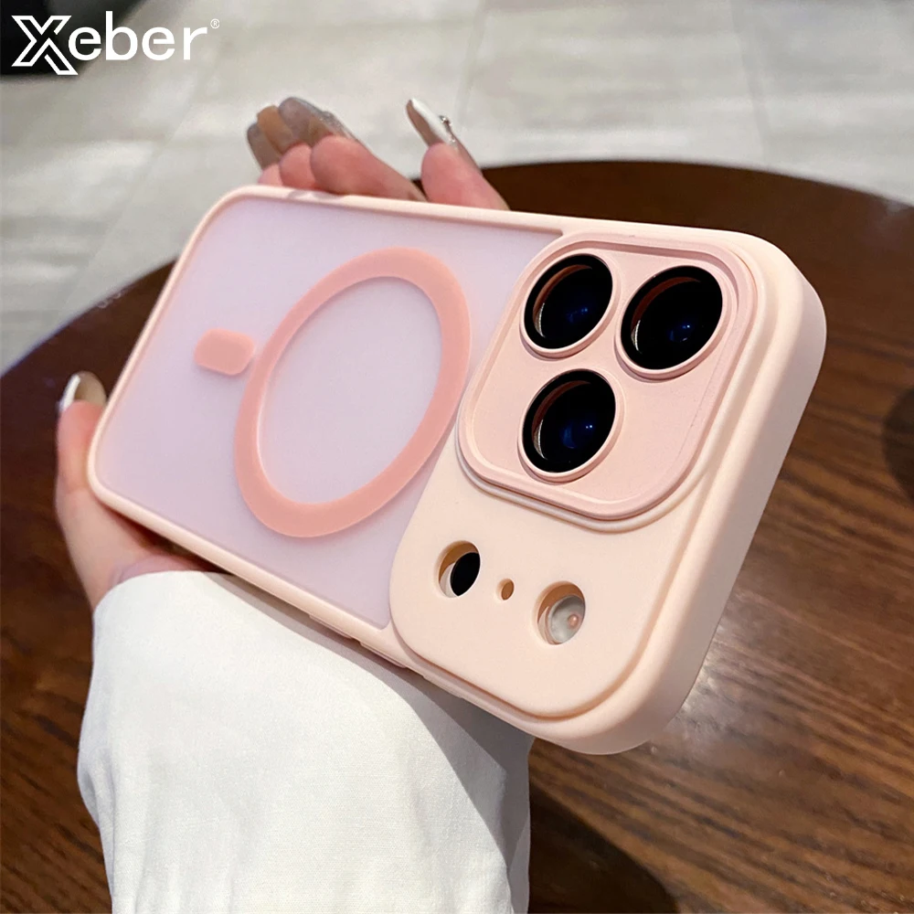 Matte Frosted Magnetic Case with Lens Protection