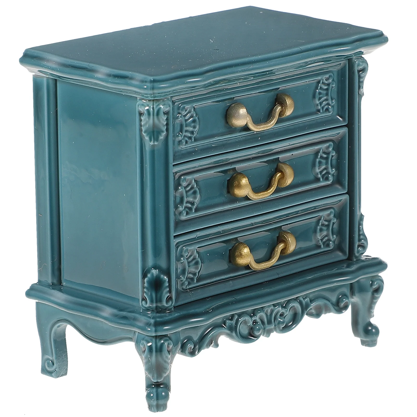 

Wooden Table Dollhouse Cabinet Mini Furniture Solid Wood Miniature Model Beautiful Color Kit Handcraft Diy Model Gift