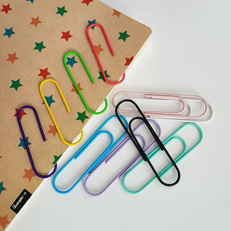 Super Large Paper Clips Vinyl Coated, 30 Pack 4 Inch Assorted Color Jumbo  Paper Clip Holder, Multicolored Giant Big Sheet Holder - AliExpress