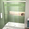 Shower Door, 44-48 in. W X 70 in. H, Semi-Frameless Double Sliding Doors, SGCC Tempered Glass, Bathroom Shower Door 4