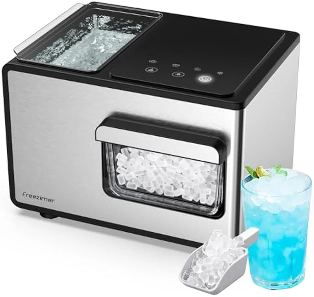 Ice Makers Countertop Nugget Ice Cubes, Portable Ice Maker, Self Cleaning  Pebble Ice Machine, 33lbs/24h, Lower Noise, Small Sonic Ice Maker for Home