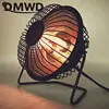 DMWD Household Electric Heater Portable Mini Air Warmer Furnace Quartz Thermal Heating Raditor Desktop Fan For Winter 4/6 inch 3
