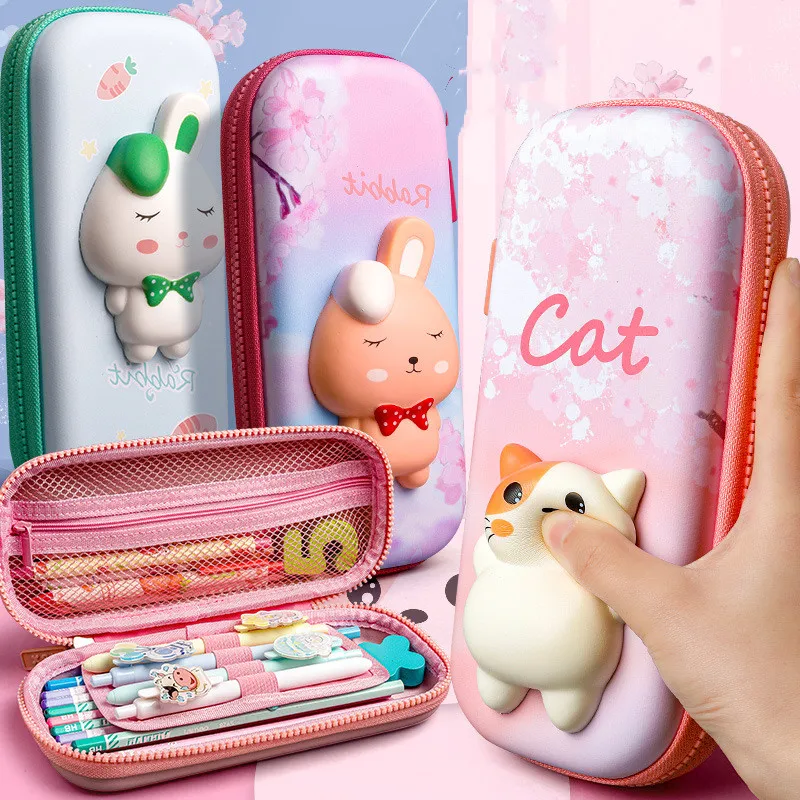 Caixa de Papelaria 3d para Criancas Lapis Kawaii Soft Portable Fidget Brinquedos caixa de papelaria 3d para criancas lapis kawaii soft portable fidget brinquedos