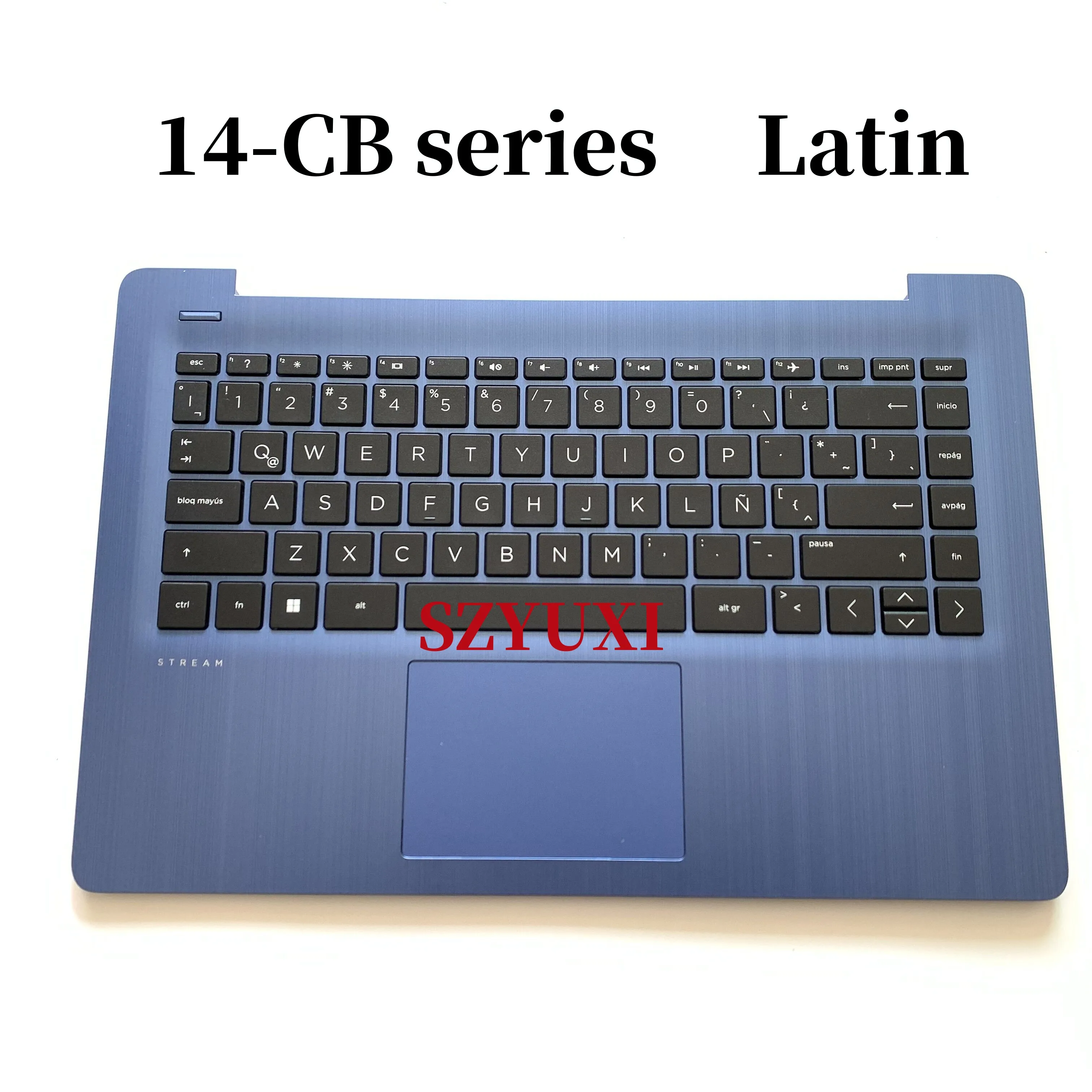 TECLADO HP STREAM 14-CB 14-DS BLANCO INGLES CON PALMREST ROSADO