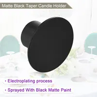 Matte Black Taper Candle Holder Round Candlestick Holder 4 Pack for Taper Candle Metal Candle Holders Centerpieces for Tables 3