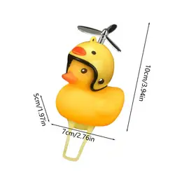 Illuminated Rubber Duck Bicycle Bell and Ornament - Loud, Clear Sound Ringer (Yellow)