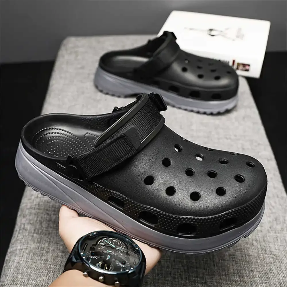 

platformed chunky Men sports sandal blue slippers shoes Big size mule sneakers saoatenis Industrial sewing retro tens YDX2