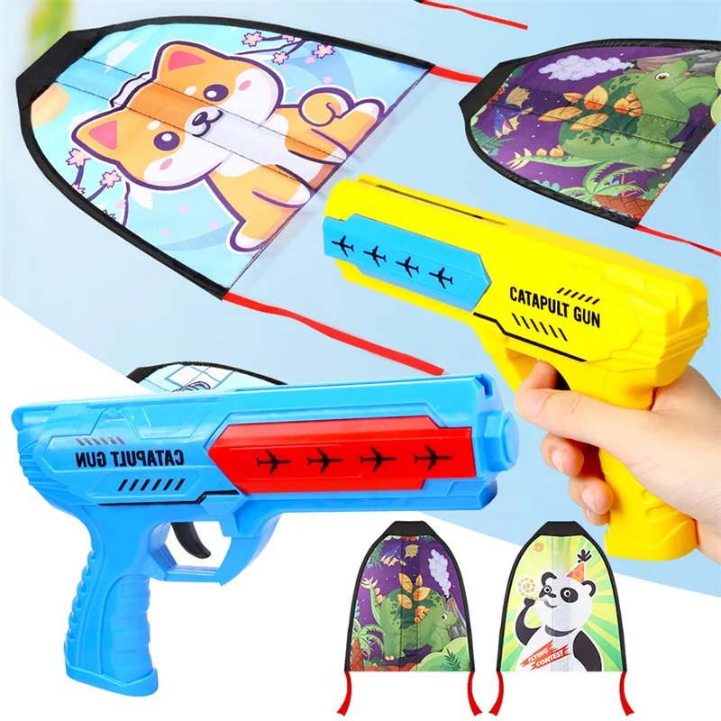 

Kid Toy Set Kite Funny Beach Outdoor Toy Catapult Kite Toy Hand Ejection Flying Toy Parent Kid Interaction Cartoon Birthday Gift