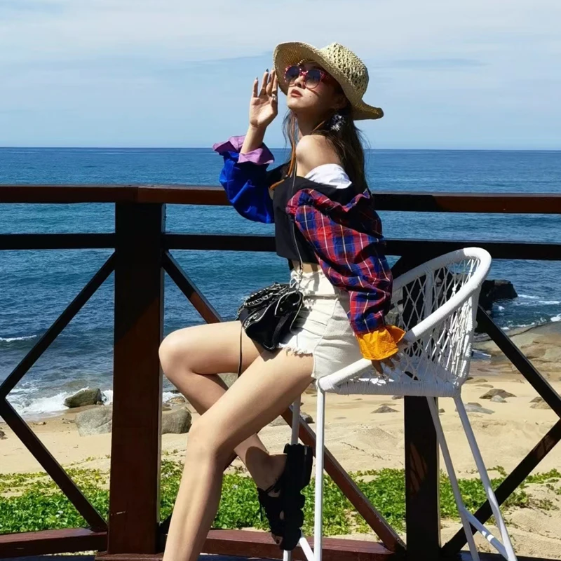 XL Big Size 62cm Panama Jazz Straw Hat for Women Men Hollow Out Summer Beach Sun Hat  Foldable Windproof Rope UV Sunscreen Hat 3