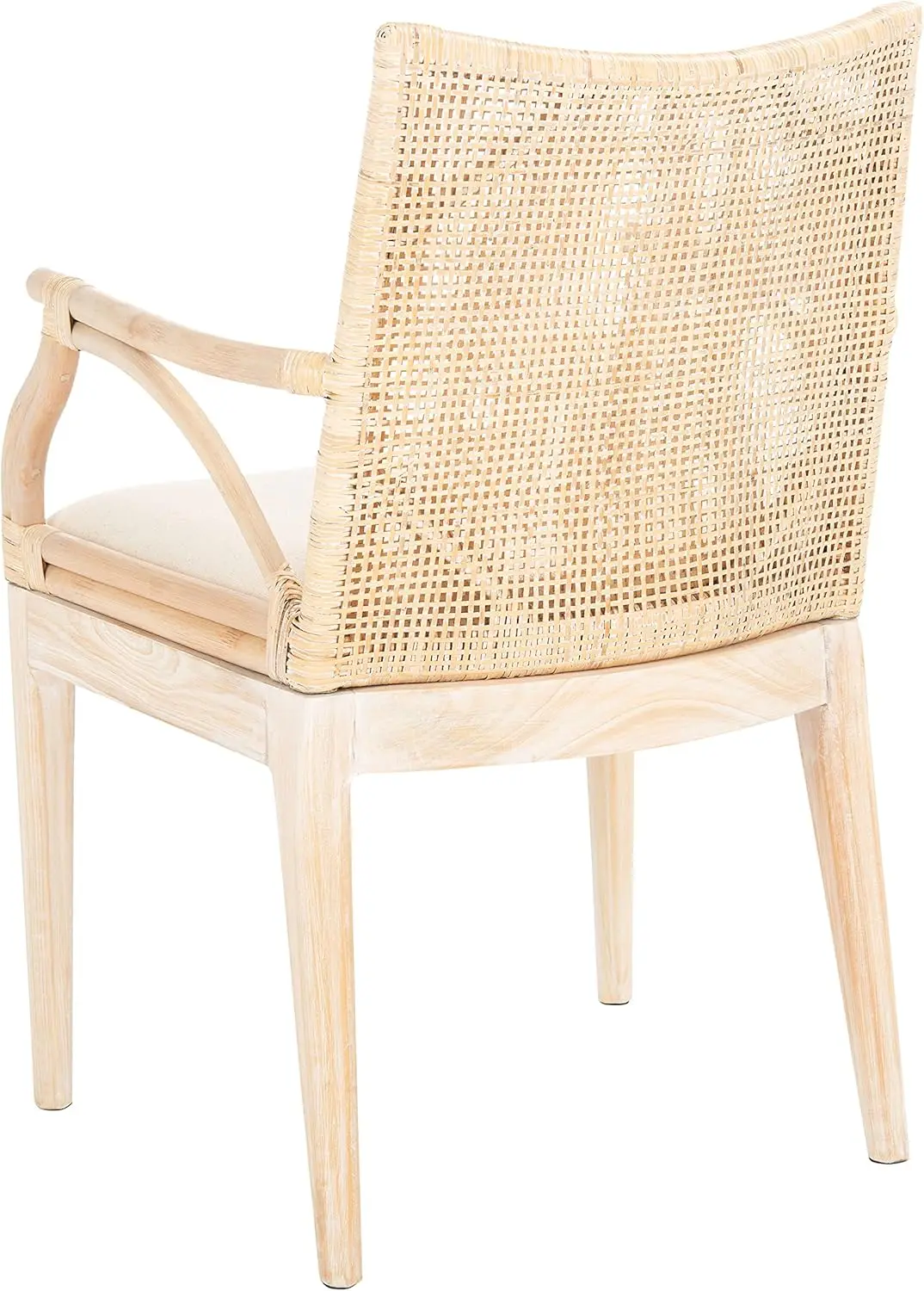 Gianni Natural Wash Arm Chair with White Cushion 6