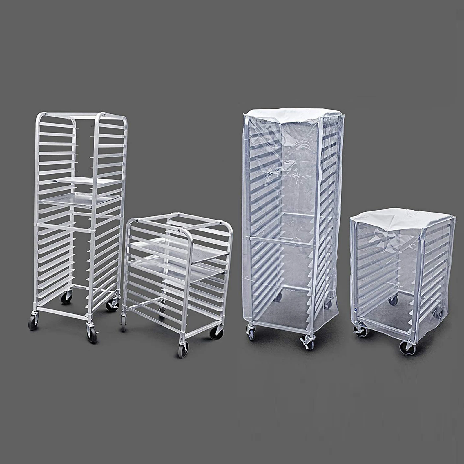 Sheet Pan Rack Cover Clear Bun Pan Rack Cover Waterproof Bread for Bun Home Kitchen Bakery Restaurant