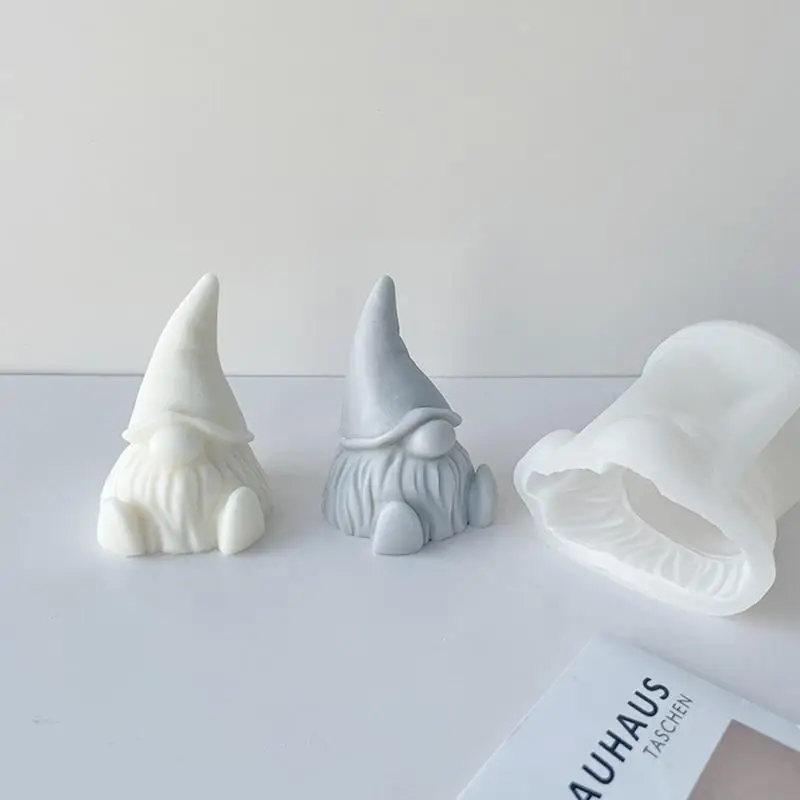 DIY Christmas Gnome Silicone Candle Soap Mold