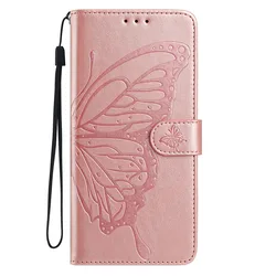 Butterfly Flower Leather Phone Wallet Case with Card Holder and Flip Cover - iPhone SE 2022 2020 (SH0198)
