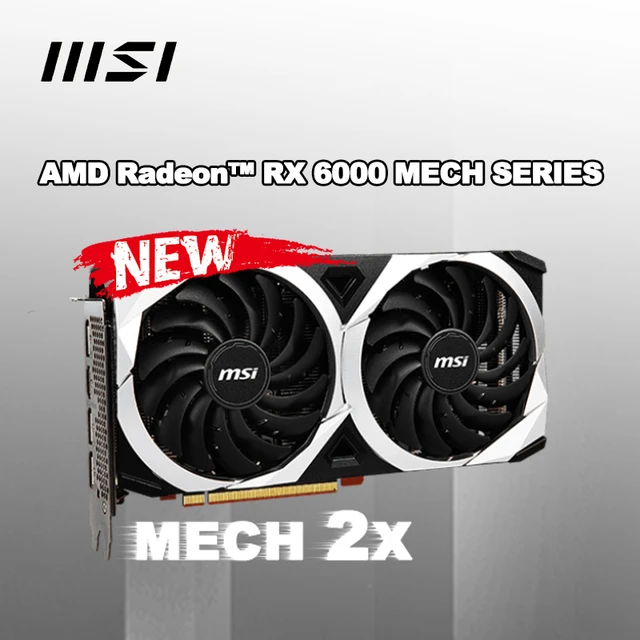 MSI Carte Graphique Radeon RX 6500 XT MECH 2X 8GB GDDR6 Noir