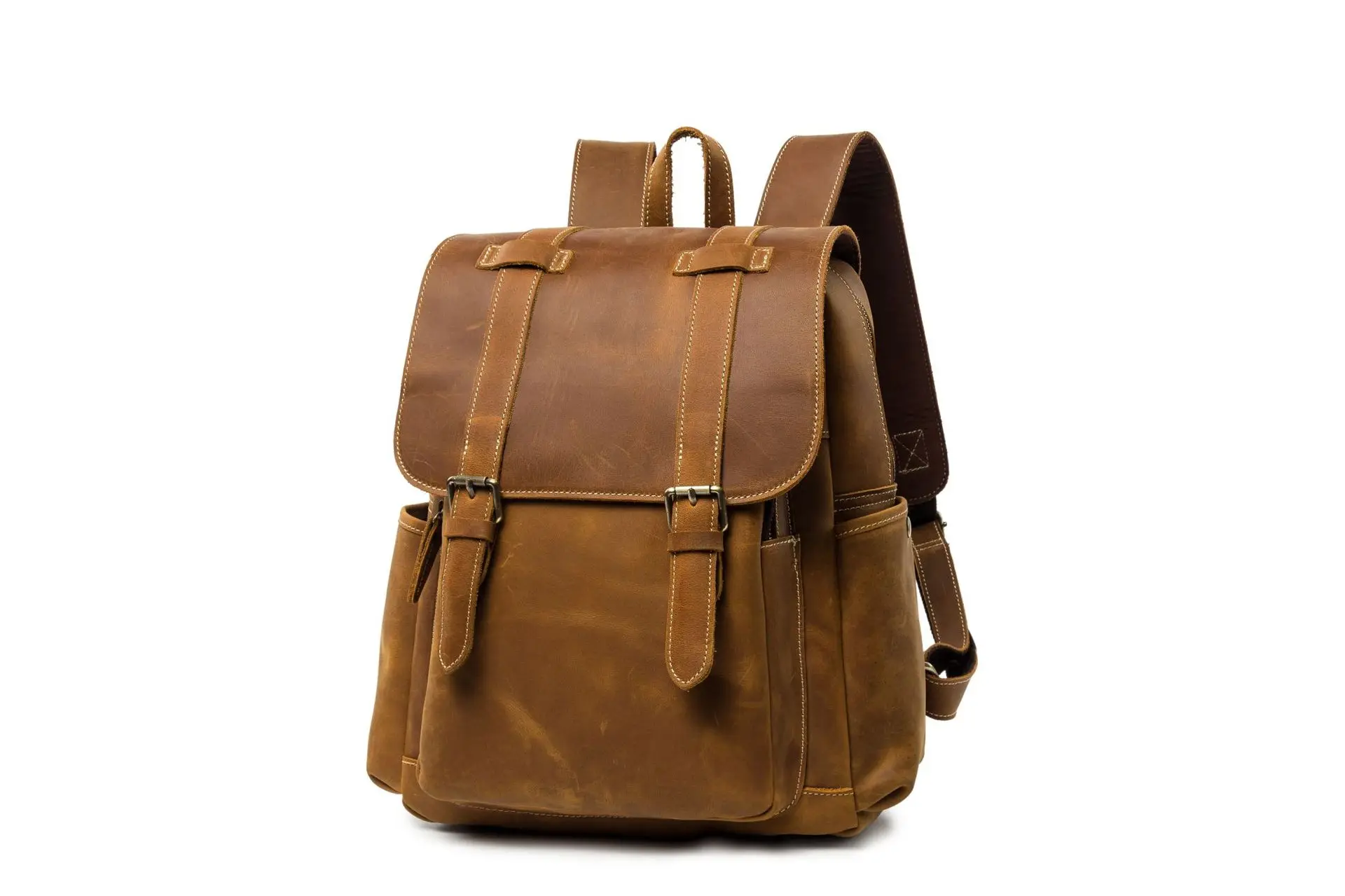 Leather Backpack For College