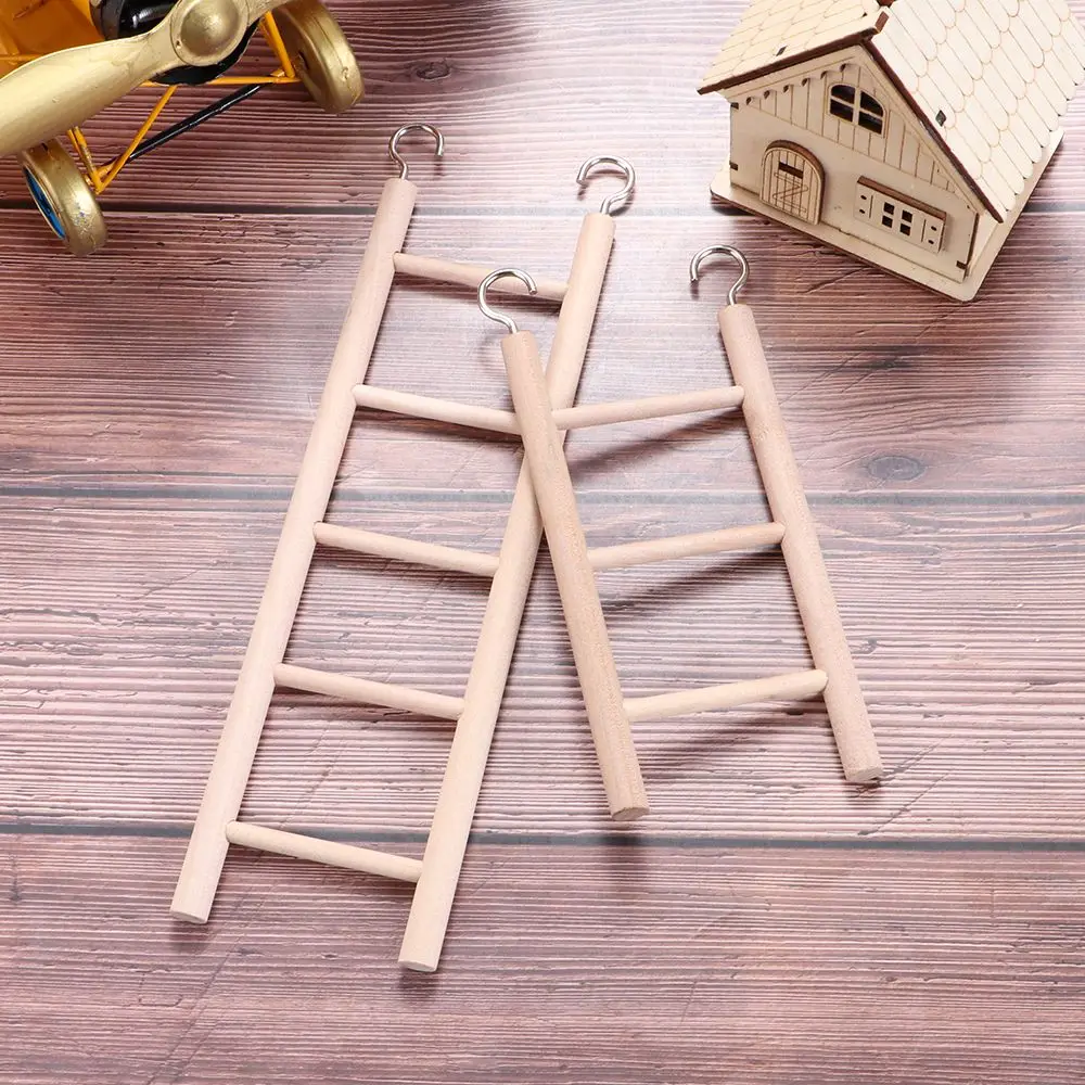 New Wooden Ladder Swing Scratcher Climbing Ladder Hamsters Parrot Toys Pet Supplies 3
