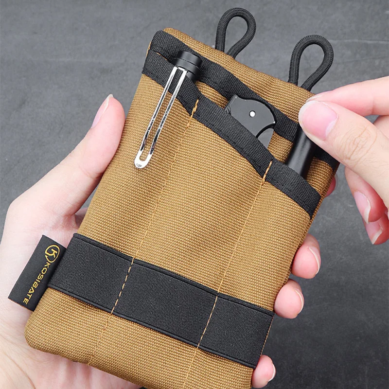 Tactical EDC Pouch Wallet Bag Mini Waist Fanny Bag Card Key Belt Waist Pack Pocket Camping Hiking Hunting Outdoor Coin Purse 6