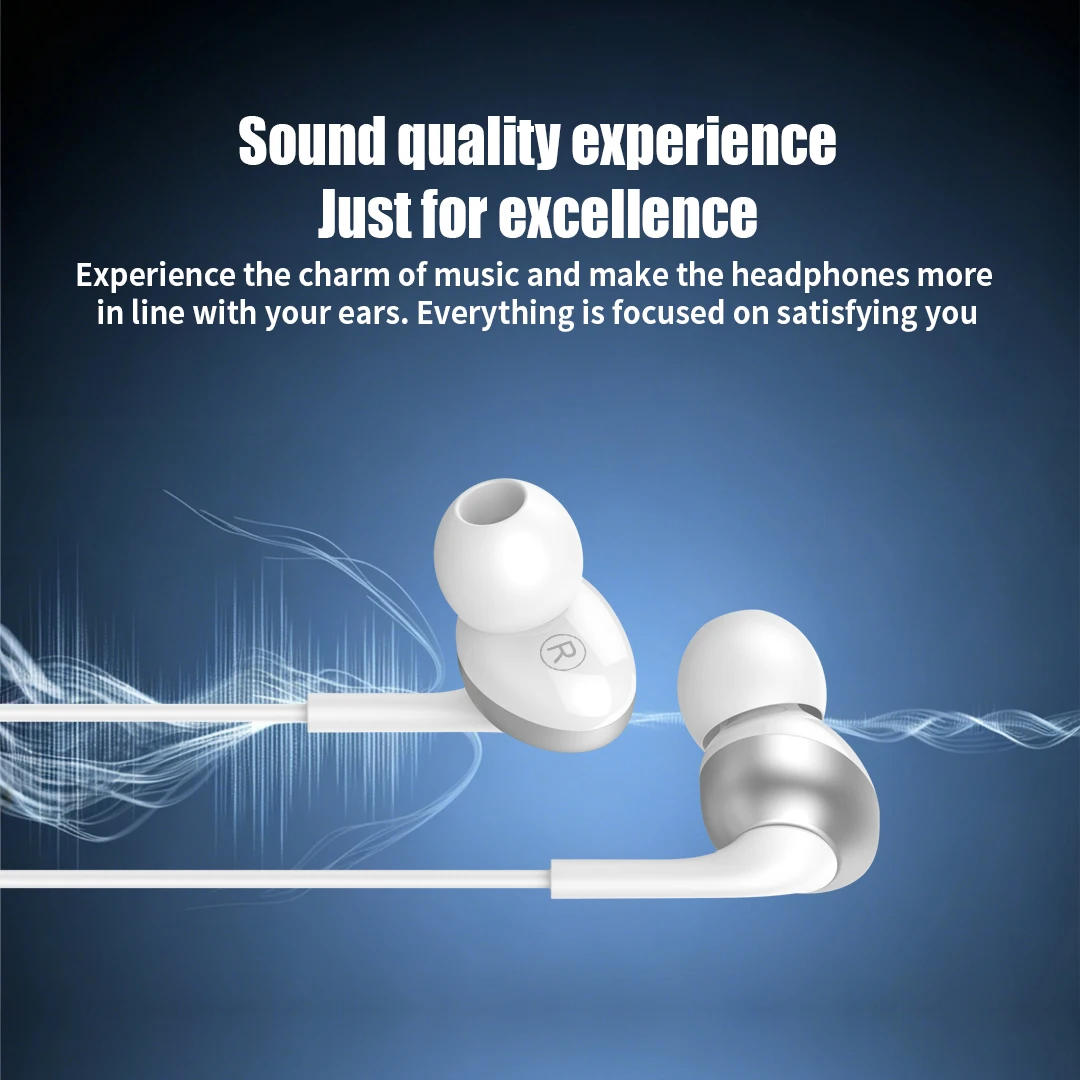 USB Type C Wired Earphones with HiFi Bass and HD Mic