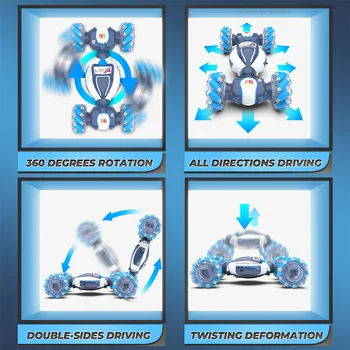 Gesture Sensing RC Stunt Car Toys Hand Controlled 2.4Ghz Remote Control Twist Cars 4WD Transform All-Terrain Off Road Vehicle 3