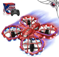 Spider Drone - Beginner - Friendly Toy with Obstacle Avoidance & Headless Mode in Red (Red)