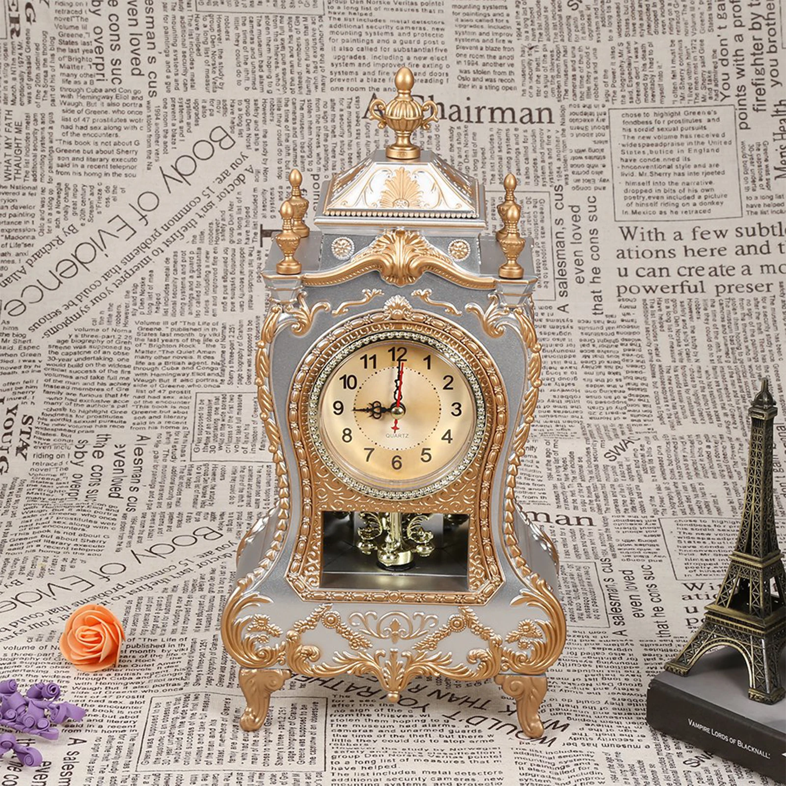 Reloj de mesa de plástico de estilo Vintage, relojes de alarma de  escritorio decorativos antiguos para el hogar y el Hotel - AliExpress
