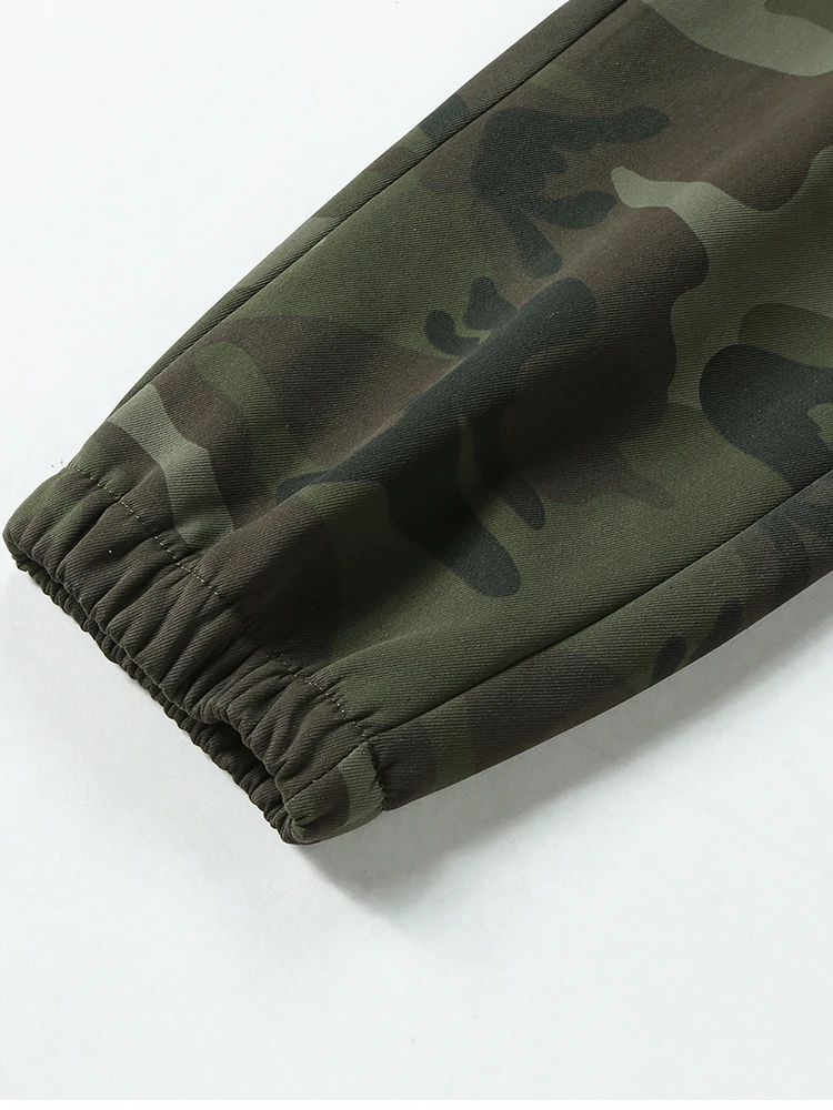 Pantaloni da jogging mimetici da uomo Pantaloni cargo militari Pantaloni mimetici casual affusolati legati - immagine 6