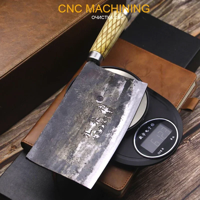 hand forged large boning knife with steel blade Old-fashioned chef's commercial chopping knife for long lasting sharpness 8