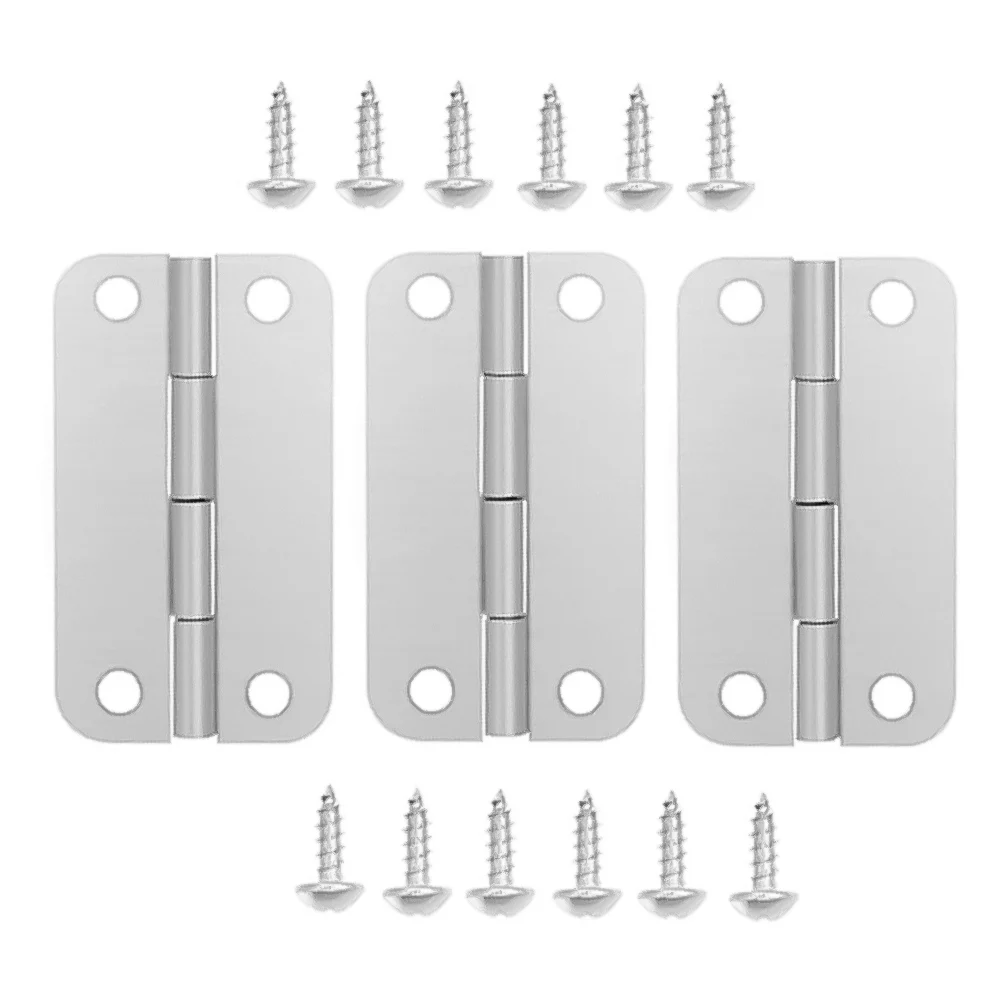 3PCS Igloo Cooler Hinges & Screws Stainless Steel Replacements Cooler Parts Stainless Rust-Resistan 25-165 Quarts Accessories