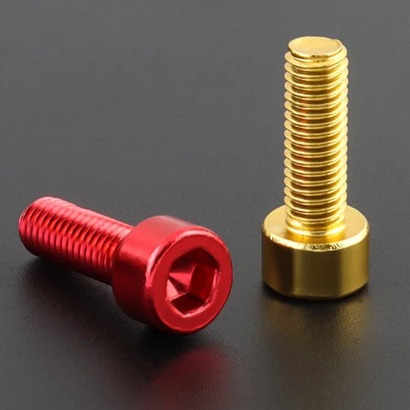 MUQZI 2pcs M5*15MM Bicycle Bottle Cage Screws M5 Ultra-Light Aluminum Holder Bolts MTB Road Bike Accessories