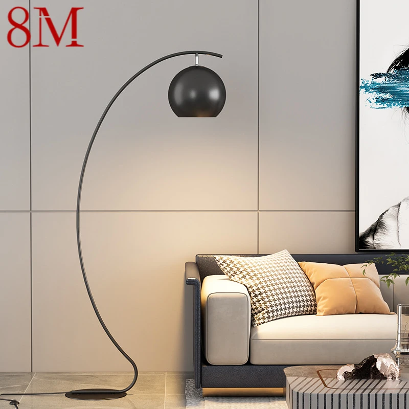 

8M Nordic Yellow Fishing Floor Lamp Modern Family Living Room Bedroom Sofa Creative LED Decorative Standing Light