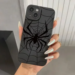 Shockproof Candy Soft Bumper Cover with Spider Web Design - iPhone 13 Mini (1)