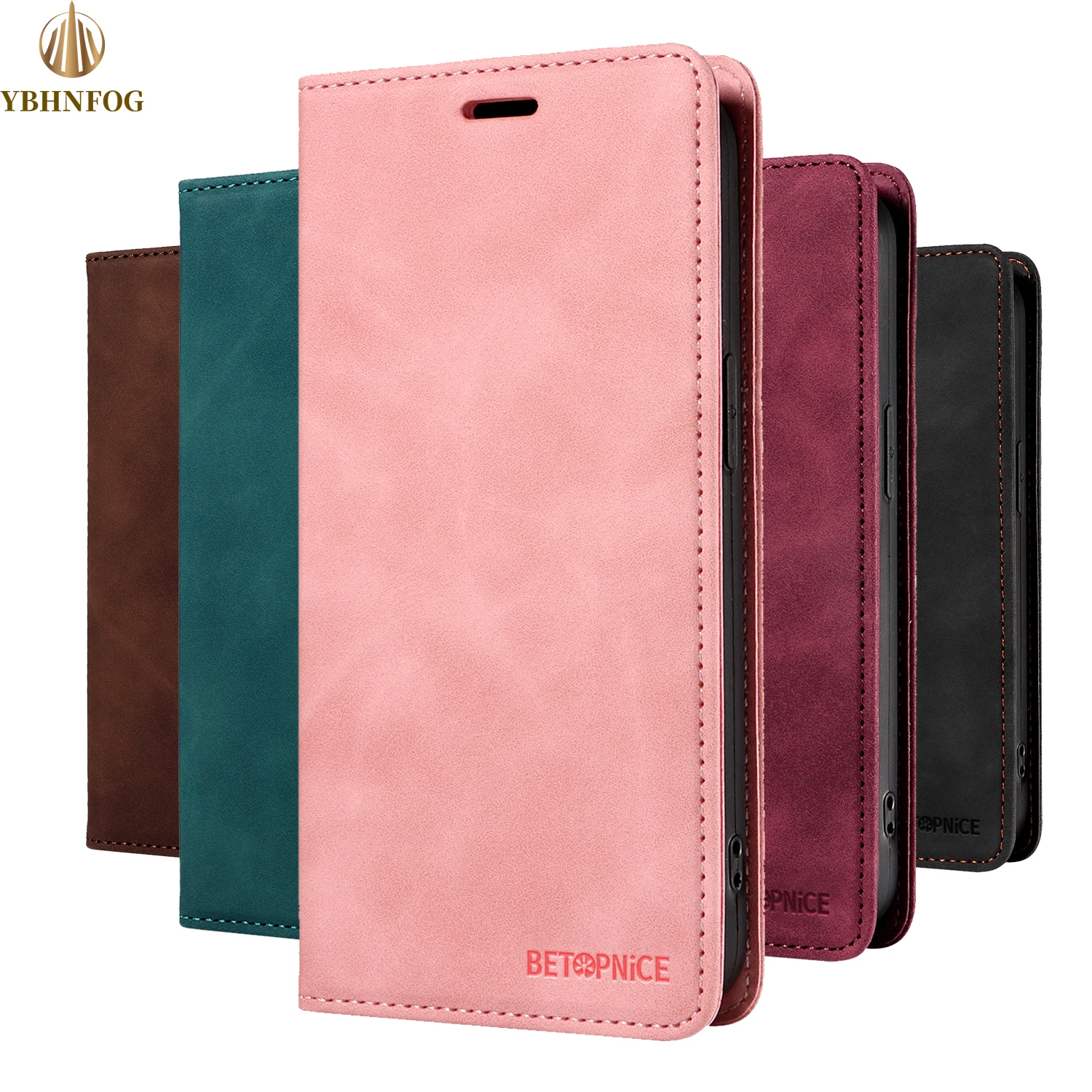 Elegant Magnetism Leather Flip Phone Case - Luxury Wallet Bracket Cover